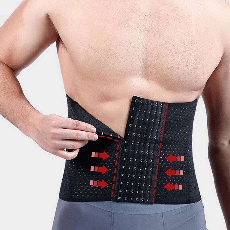 Men Slimming Body Shaper Waist Trimmer Belt Corset For Abdomen Belly Shapers Tummy Control Fitness Compression Shapewear 26Y0312