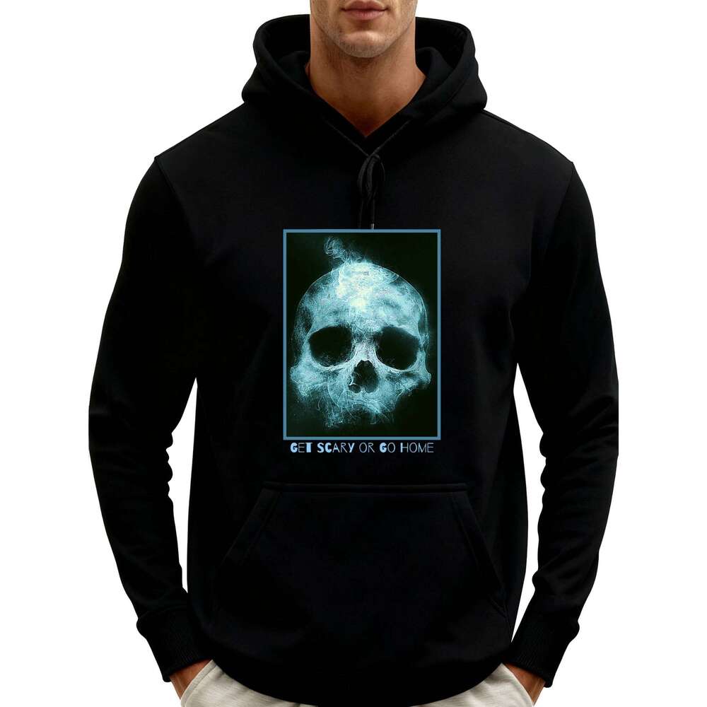 Get Scary Or Go Home Game Funny Pullover Graphic Hoodie Mens Character Retro Printed Sweatshirt Streetwear Z260314