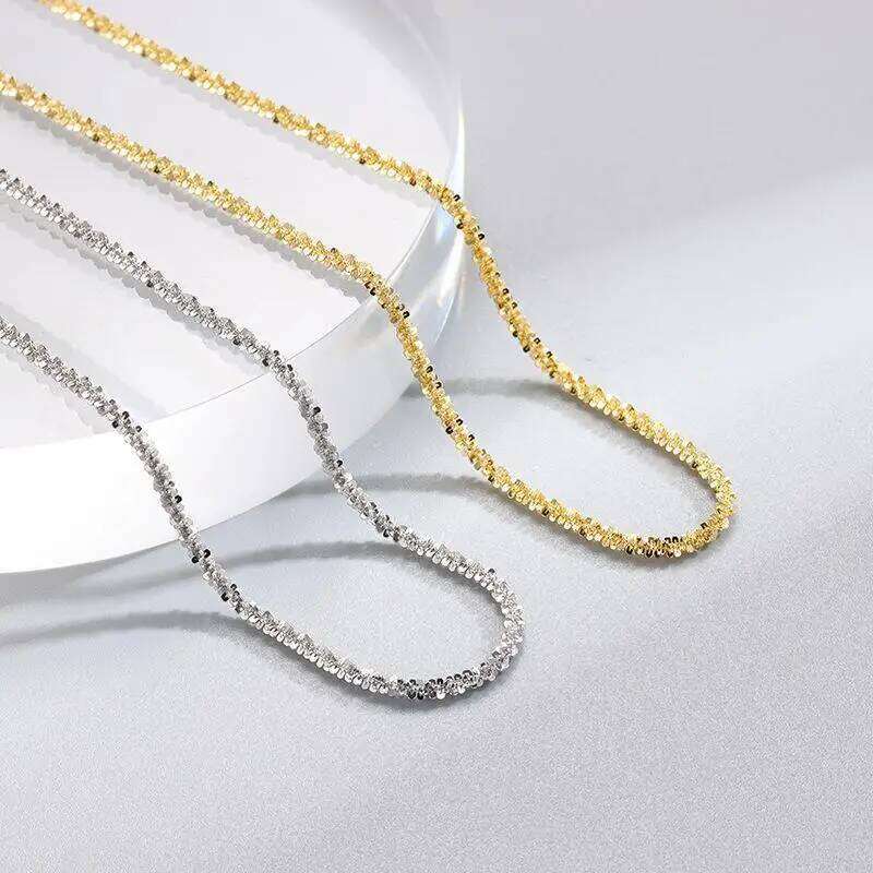 Silver Sparkling Starry For Women Jewelry 2025 Trending New Korean Fashion Women's Gold Color Chain Necklace Gift H260312