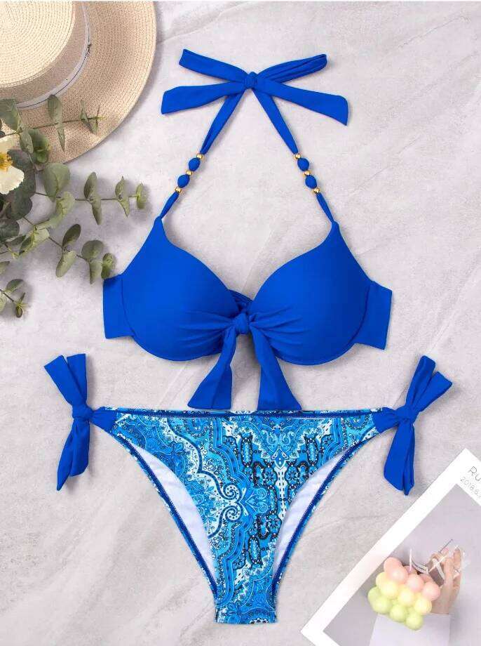 Sexy Push Up Bikini 2024 Women Swimsuit Two Piece Swimwear Female Thong Bikinis Set Swimming for Bathing Suits Brazilian Biquini Y260303