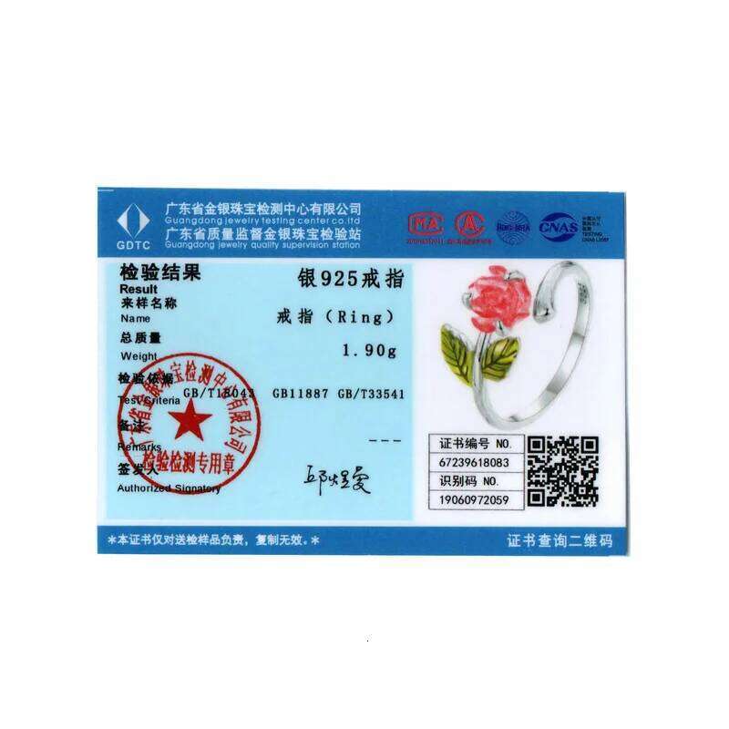 WOSTU Real 925 Sterling Silver Change Color Rose Flower Openging Rings For Women ly Wedding Party Jewelry Anniversary gift H260312