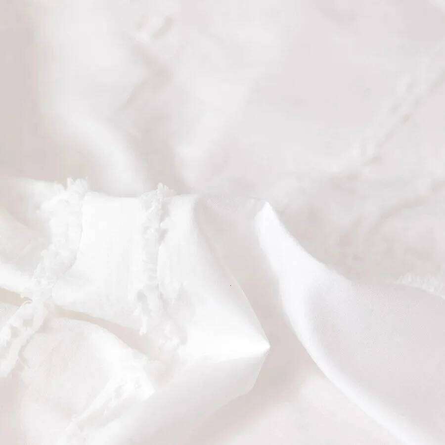 WASART White pinch pleat duvet 220x240cm summer bed quilt cover bedding sets single double queen king size H260312 - view 4