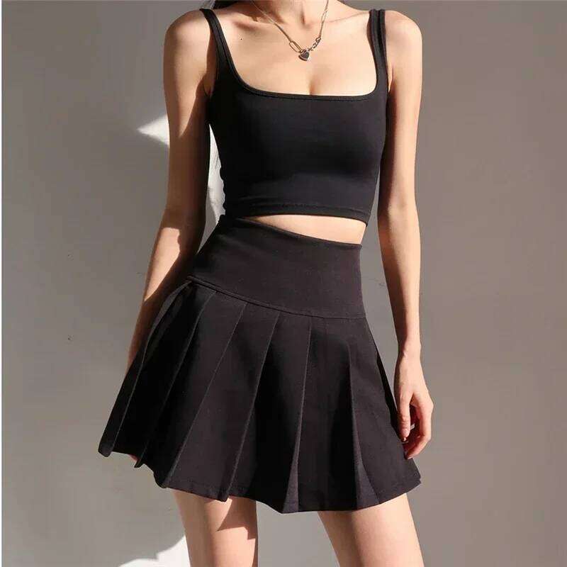 American School Y2k Style Summer Short Pleated Skirt For Women 2024 High Waist Sexy Hotsweet Mini Skirts Female Z260314