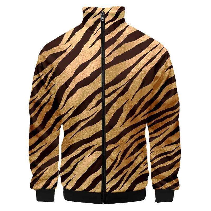 Leopard Print Zipper Hoodies Sweatshirts 3D Printed Jackets For Men Women Clothing Casual Fashion Trendy Unisex Coat Jacket Tops Z260313