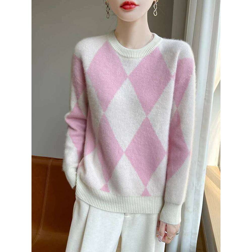 New Fashion Woman 100% Merino Wool Sweater Elegant Autumn Winter Female Knitted Pullover Long Sleeve Clothing Tops Ladies Jumper Z260313