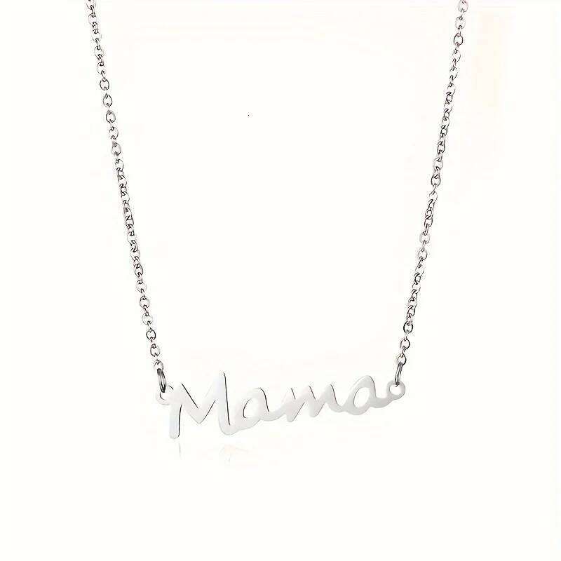 Fashionable Cute And Charming Personality Mother's Day Gift Mama Pendant Necklace Clavicle Chain For Mom Mum Mother H260312