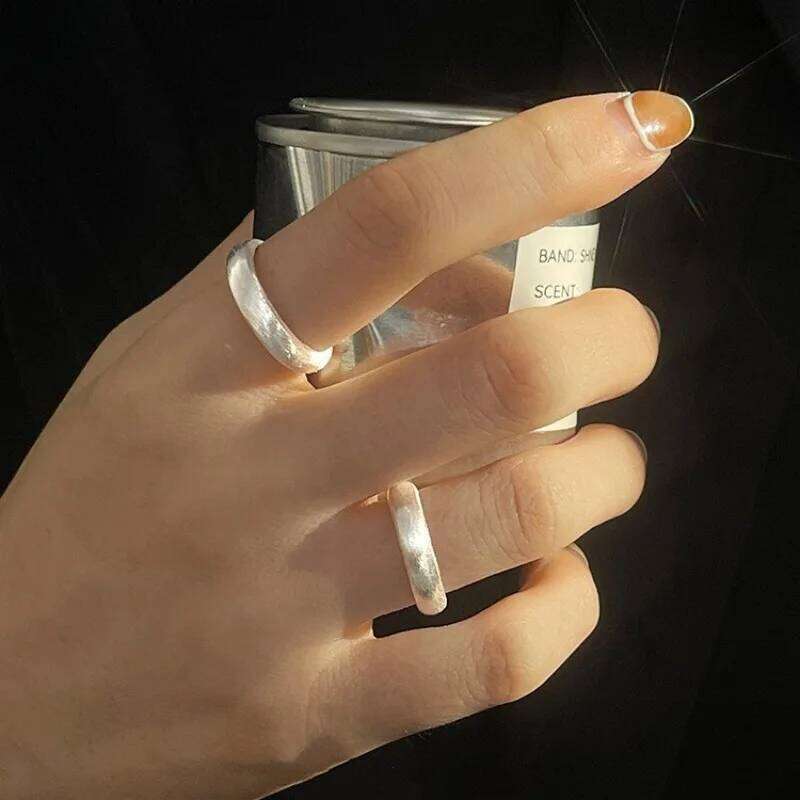 925 Sterling Silver Irregular Bump Narrow Open Rings For Women Female Simple Retro Style Handmade Fine Jewelry Bijoux Birthday H260312