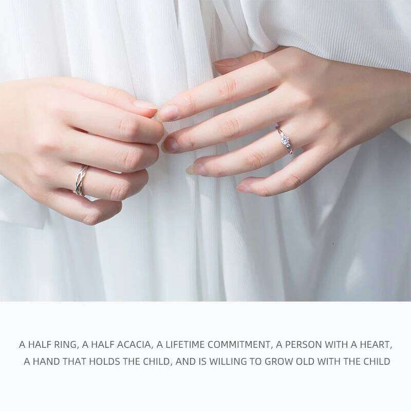 Modian Romantic Sparkling AAA Zircon Line for Men and Women Fashion 925 Sterling Silver A Pair rs Wedding Ring Jewelry H260312