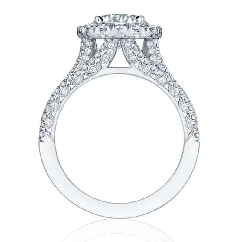 Trendy Women with Brilliant Cubic Zirconia Engagement Rings Fashion Wedding Party Jewelry Drop Shipping H260312