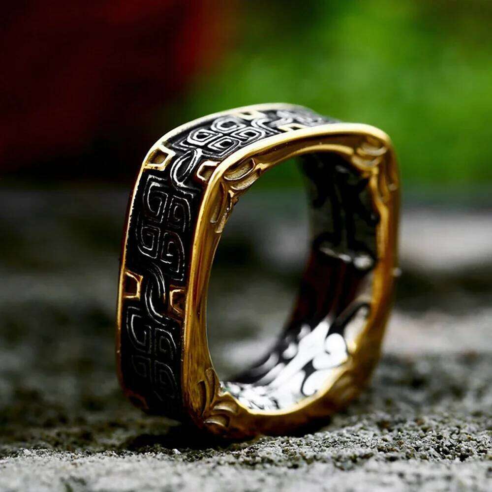 New Norse Viking Celtics Knot Rings for Men Women Fashion Simple Vintage Totem Biker Ring Stainless Steel Jewelry Dropshipping H260312