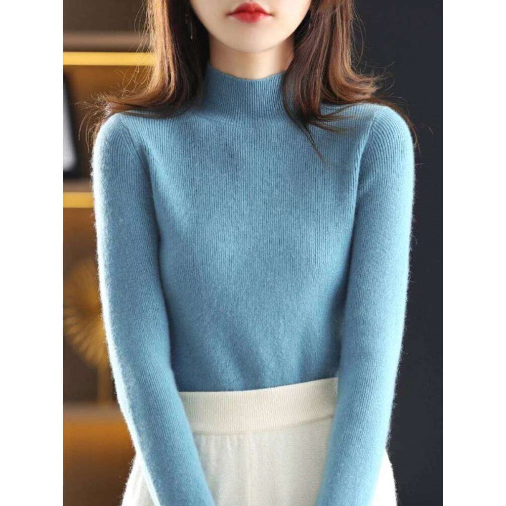 Turtleneck Pullovers Autumn Winter New Cashmere Sweater Women's Casual Knit Solid Tops Korean Fashion Warm Bottoming Sweaters Z260313