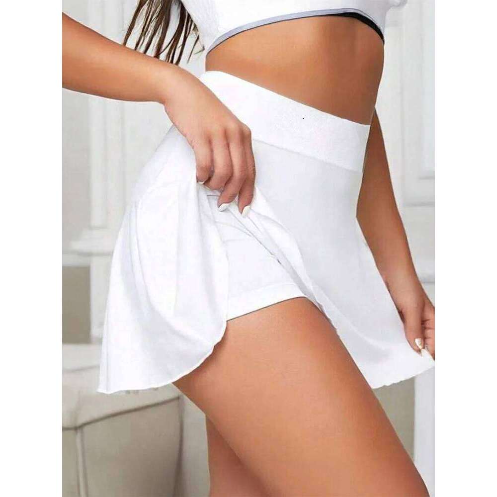 Tennis with Built-in Shorts Women Summer Mini Stretch Flowy Golf Skirt Teengirl Balletcore Gym Sporty Outfit Z260314
