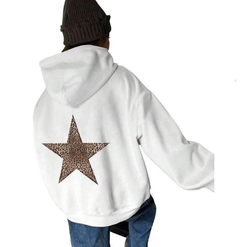 Fashion Trend Printed Hooded Sweatshirt Y2K Versatile Long Sleeve Pullover Top 26Y0313