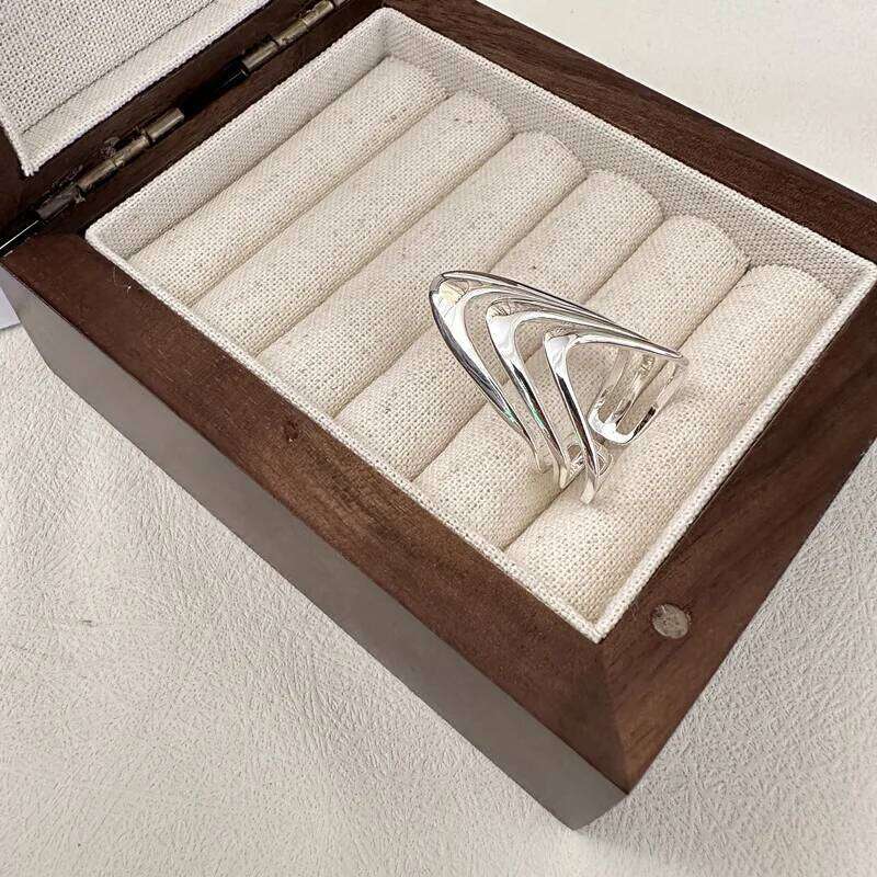 Sterling Silver Engagement Rings For Women Couple Jewelry Three Layers Dresses Simple Elegant Accessories Argent 925 H260312