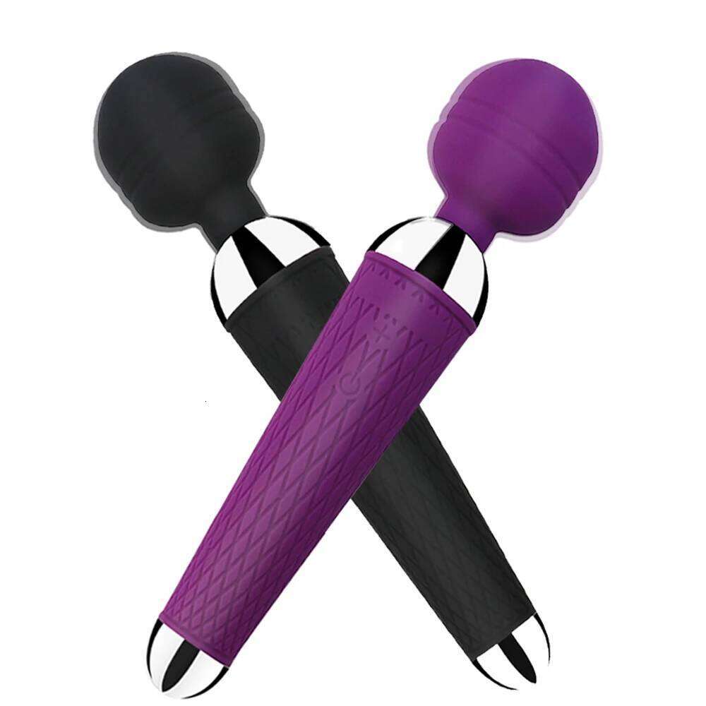 Powerful Av Magic Wand Vibrator For Women Anal Massager Adult Toys Oral Clit Vibrators USB Charge Safe Silicone Sex Product 26H0313