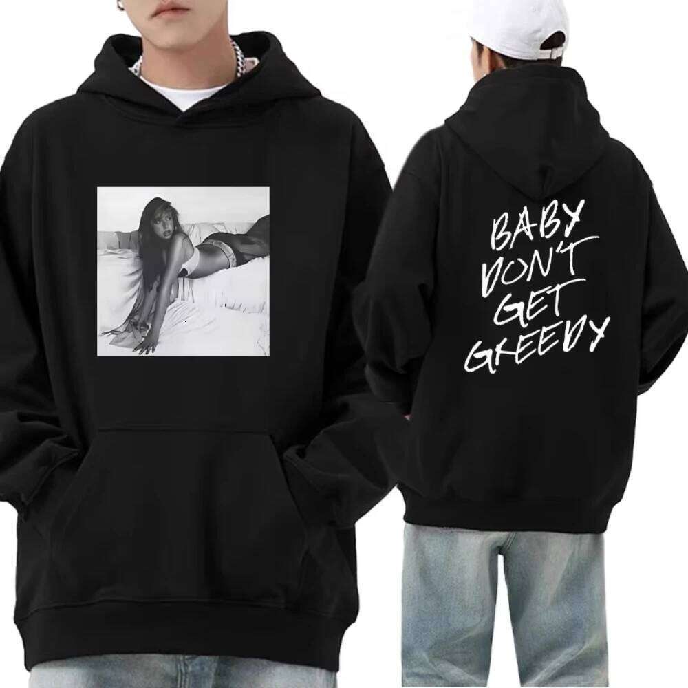 Hot New Singer Tate Mcrae Baby Don't Get Greedy Album Double Sided Printed Male Hoodies Long Sleeve Men Women Fleece Sweatshirts Z260314