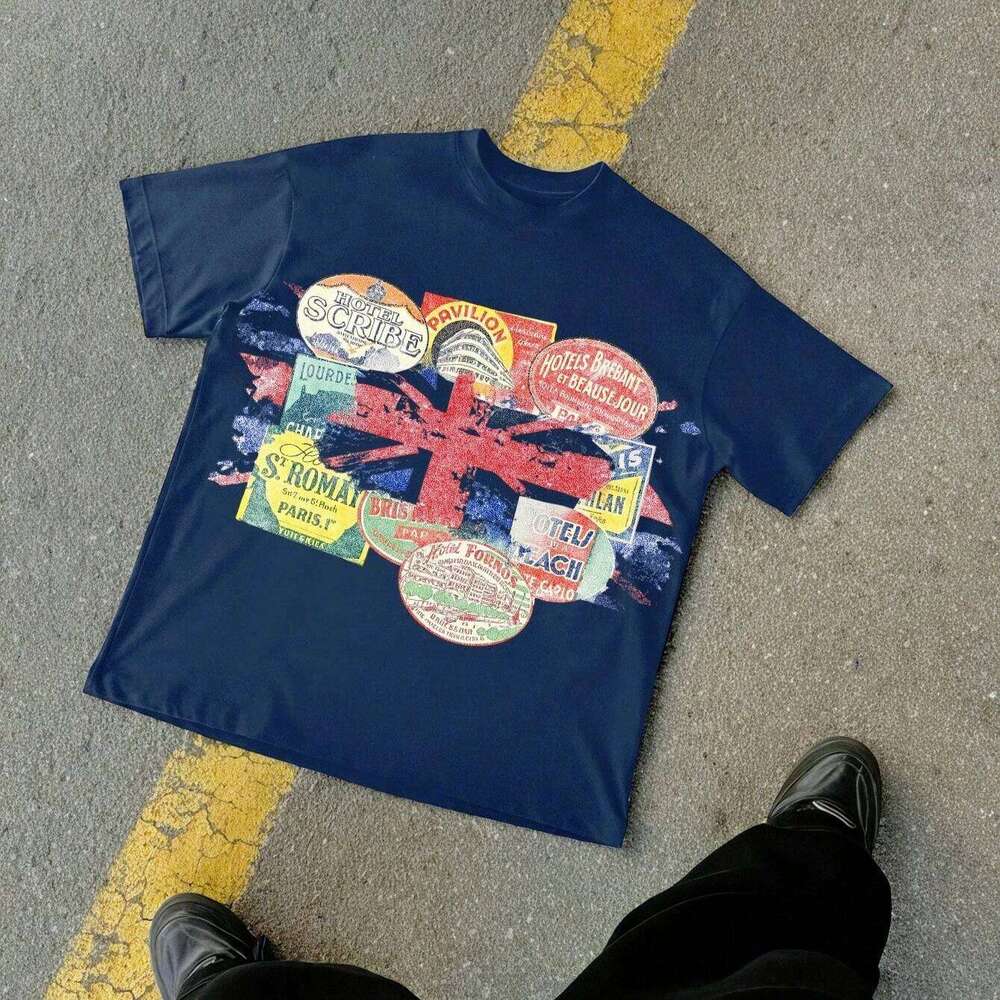 Vintage Casual Round Neck Short Sleeve Cotton T-Shirt Summer Vacation Top Funny Graphic Men Women Y2K Streetwear Tee Tops Z260314