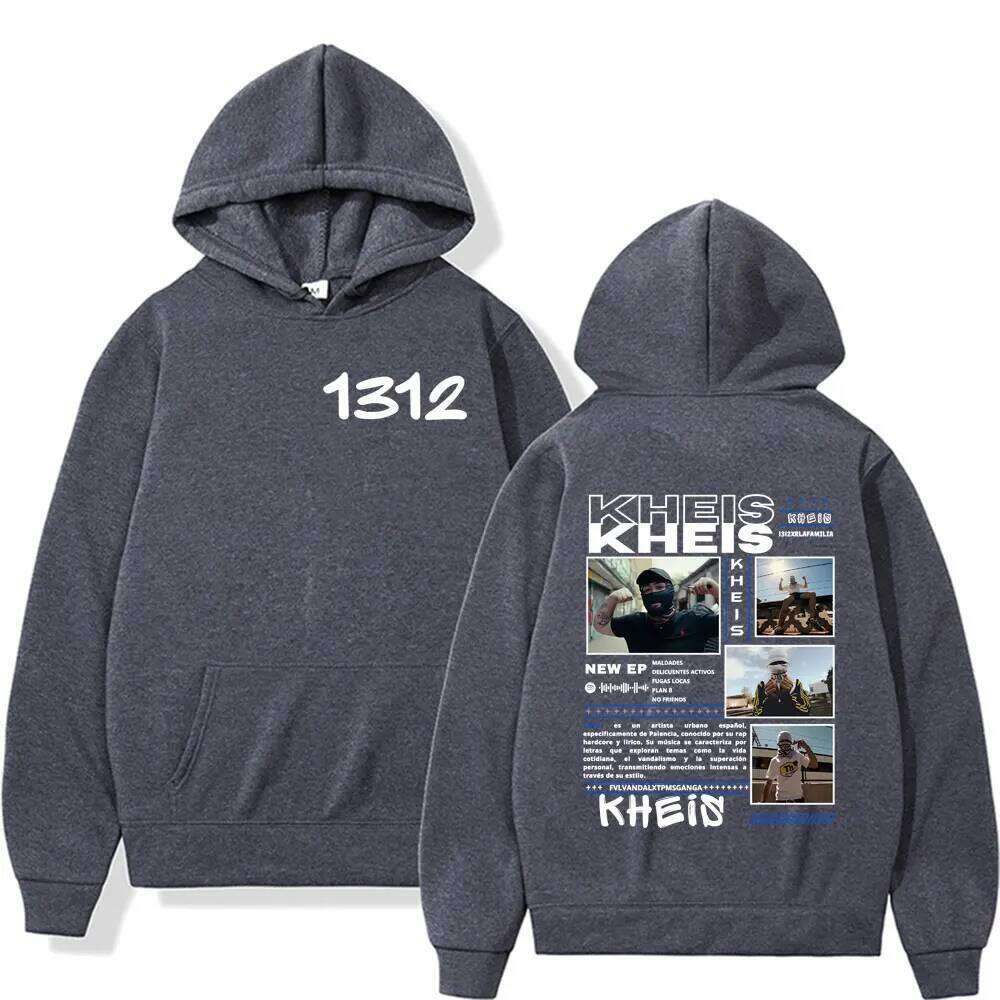 Rapper KHEIS 1312 Xrlafamilia Album Tour Hoodies Men's Clothing Fashion High Street Pullover Tops Casual Long Sleeve Sweatshirts Z260314