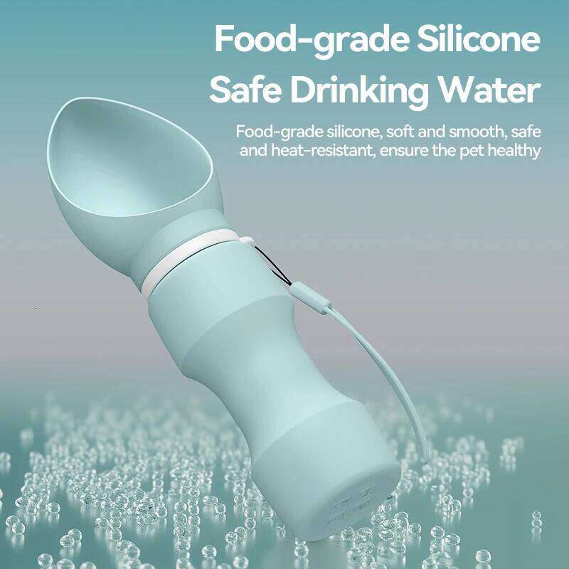 ROJECO Foldable Water Bottle for Dog Cat Outdoor Leakproof Walking Bowls Soft Silicone Pet Dogs Drinking Supplies Z260313