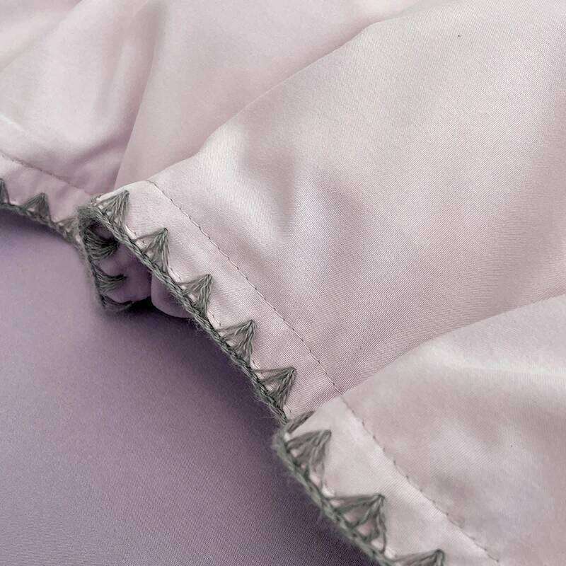 3pcs Solid Color High Quality Duvet Set Purple Comforter Cover with 2 Pillowcases Triangle Sewn Edge Design Bedding H260312 - view 6