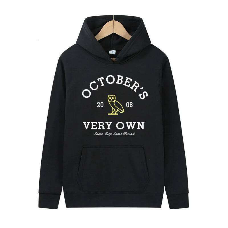 October printed hoodie men's loose fashion pullover street casual Harajuku hip-hop cool sportswear Z260315