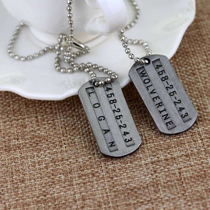 Movie Wolverine Pendant Necklace Logan Hang Tag Neck Chain Fans Collection Commemorative Jewelry Gift H260312