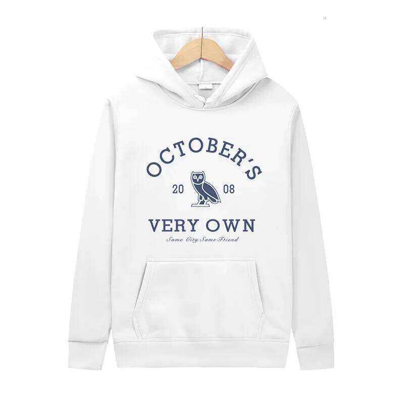 October printed hoodie men's loose fashion pullover street casual Harajuku hip-hop cool sportswear Z260315