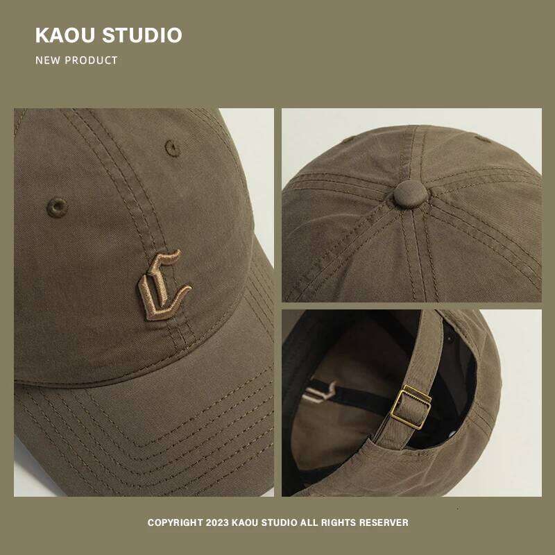 All-Match Men's and Women's Washed Baseball High Quality Three-Dimensional Embroidery Sunshade Hat Curved Brim Peaked Cap Z260313