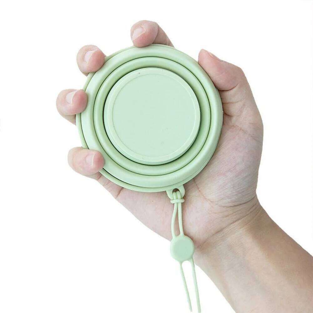 180ml Telescopic Drinking Mug with Lid Silicone Collapsible Coffee Reusable Foldable Camping Cup for Outdoor Hiking Z260314