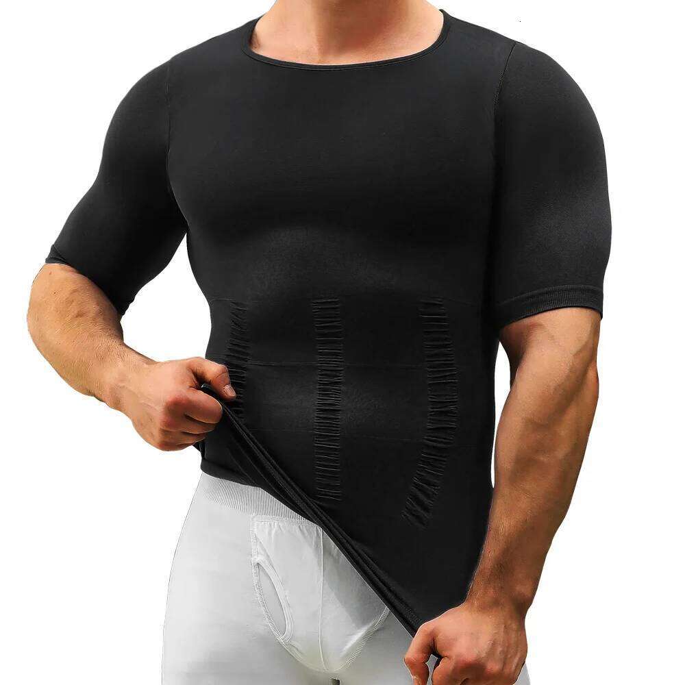 Men's Slimming Shapewear Posture Vest Abdomen Trimmer Compression Body Modeling Fat Burning Chest Tummy Shirts Corset 26Y0313