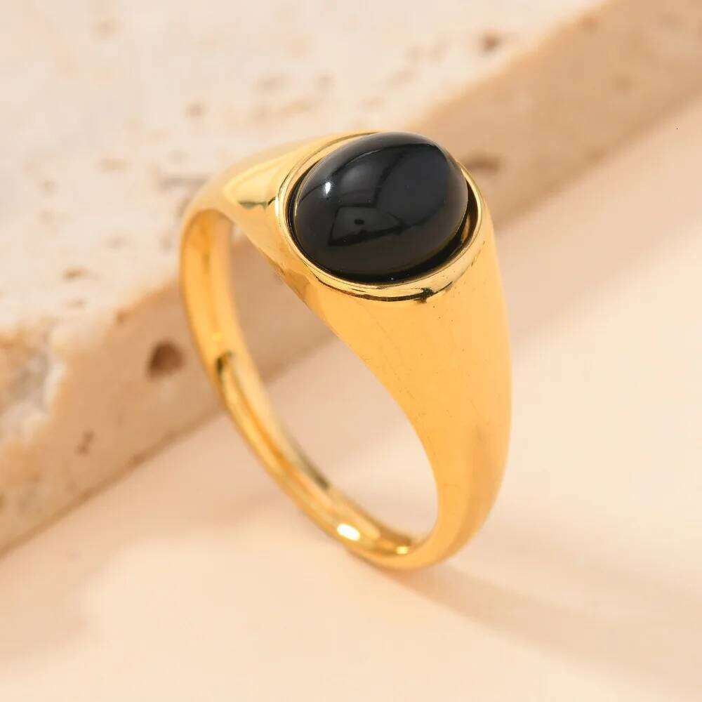 Vintage With Stainless Steel Metal Tiger Eye Stone Ring For Women Jewelry Finger Accessory H260312