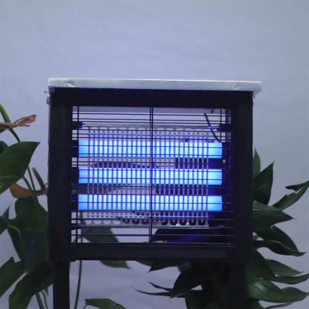 JOYINLED 20/40W Solar Mosquito Killer Lamp with Light 395nm UVCarbon Mesh Waterproof Solar for Garden Patio Bug Zapper H260313