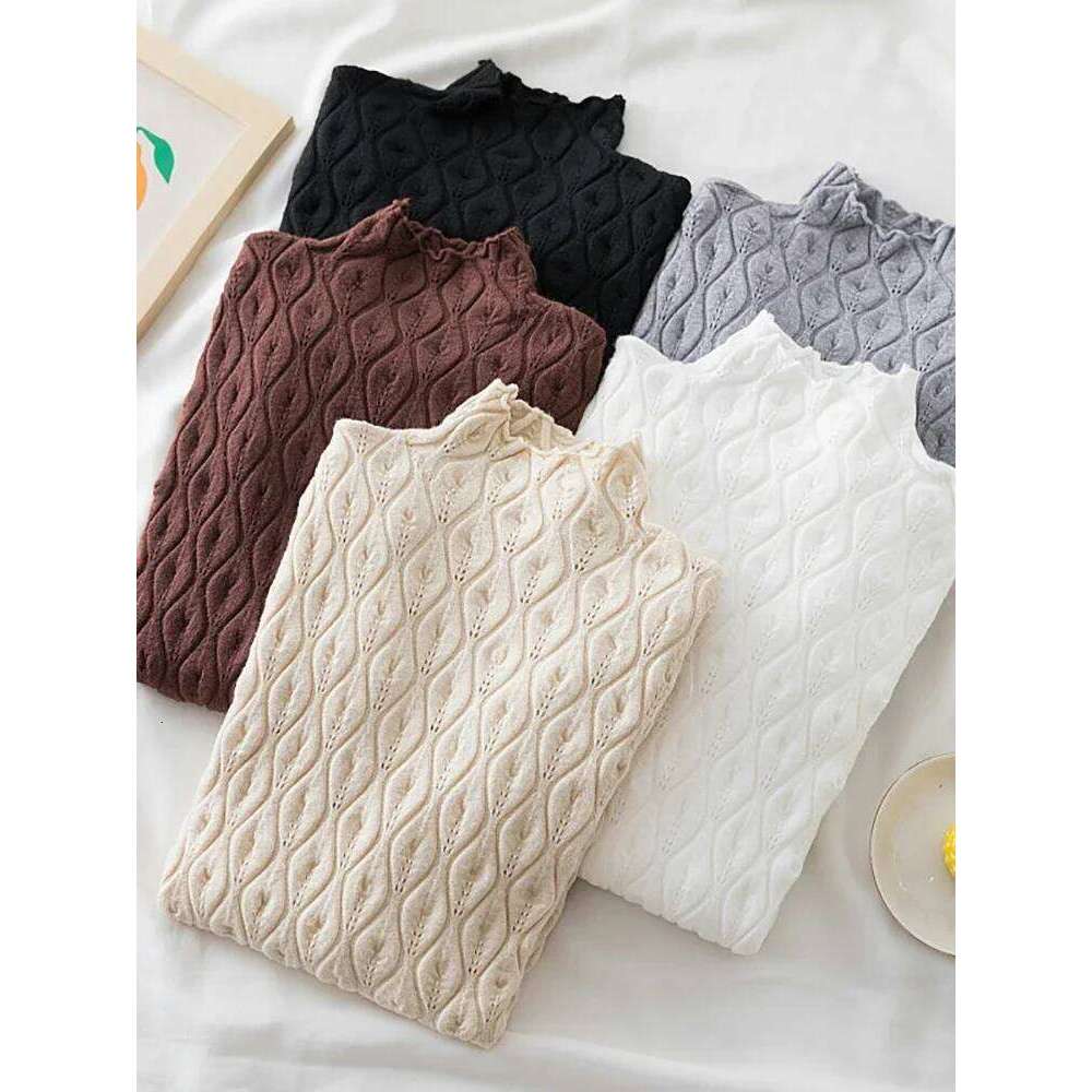 AOSSVIAO 2025 Turtleneck Women Sweaters Autumn Winter Warm Pullover Slim Tops Knitted Sweater Jumper Soft Pull Female Z260313