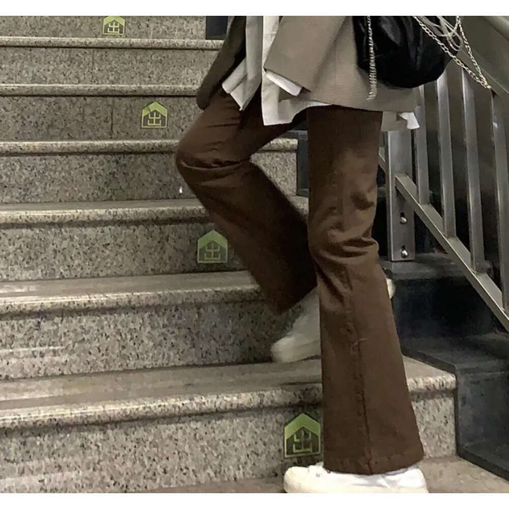 Women's Jeans Women Denim Brown Fashion All-match Boot Cut Spring Autumn Trousers High Waist Skinny Elasticity Korean Style Street 230225 Z260312