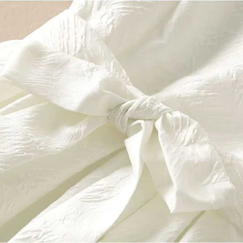 Beige Elegant Office Lady O-Neck A-Line Bow Lace Up Short Sleeve Womens Dress Mid-Calf Dresses For Women Clothing 2026 FashionT260314