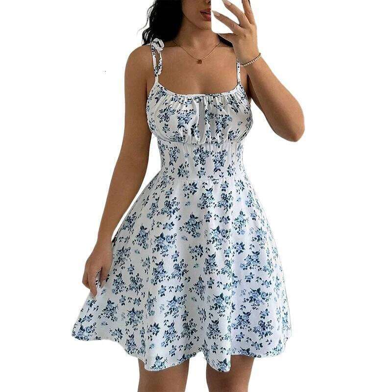 Women's Summer Floral Spaghetti Strap Beach Short Dress,Womens Dresses,Woman Clothing,Woman Clothes,Sundress,New in Dress 2025