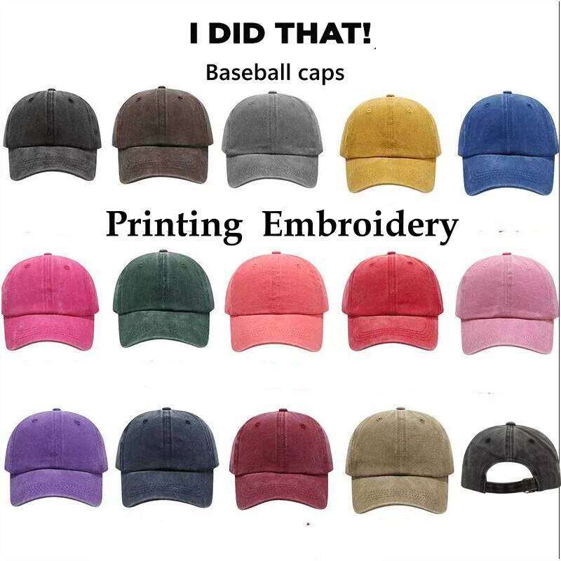 Custom I DID THAT Printing Embroidery Baseball for Women Men Sports Outdoor Hip Hop Snapback Dad Hat Kid Cap Adjustable Z260314