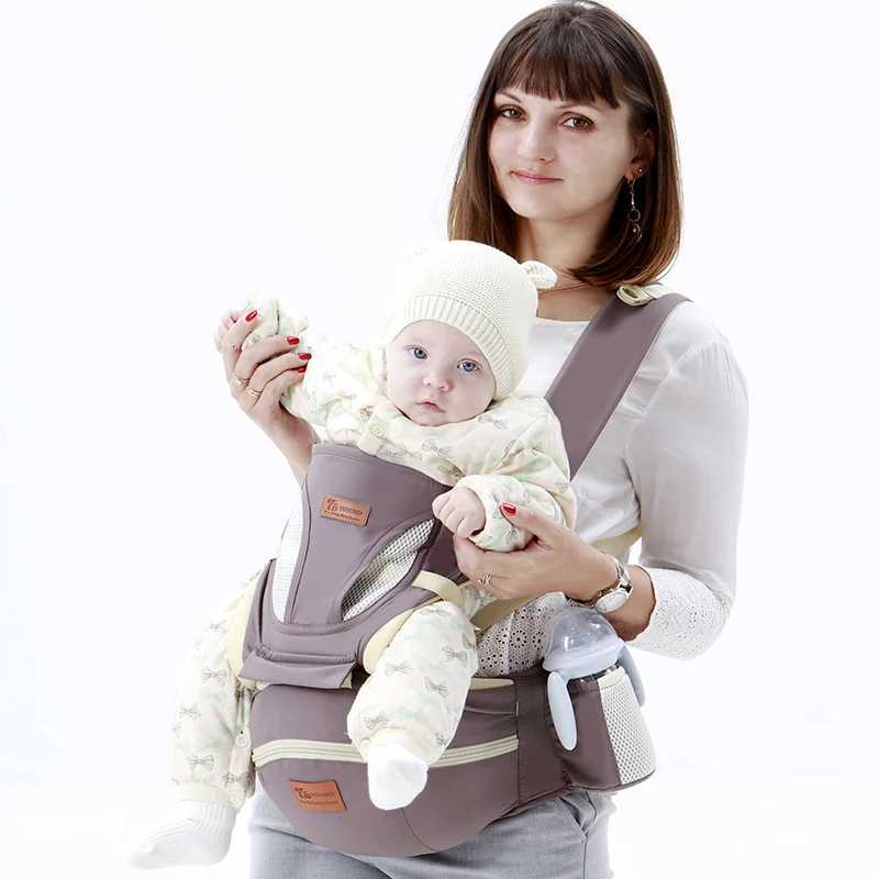 Ergonomic Baby Carrier 0-48M Baby Hipseat Carrier Front Facing Ergonomic Kangaroo Baby Wrap Sling for Baby Travel X260313