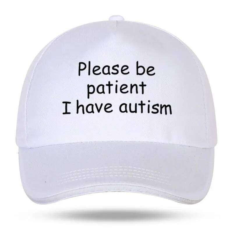 Please Be Patient I Have Autism Baseball Cap Hat Outdoor Fish Women Printed Czapka Bonnet Spring Casual mens cap Z260314