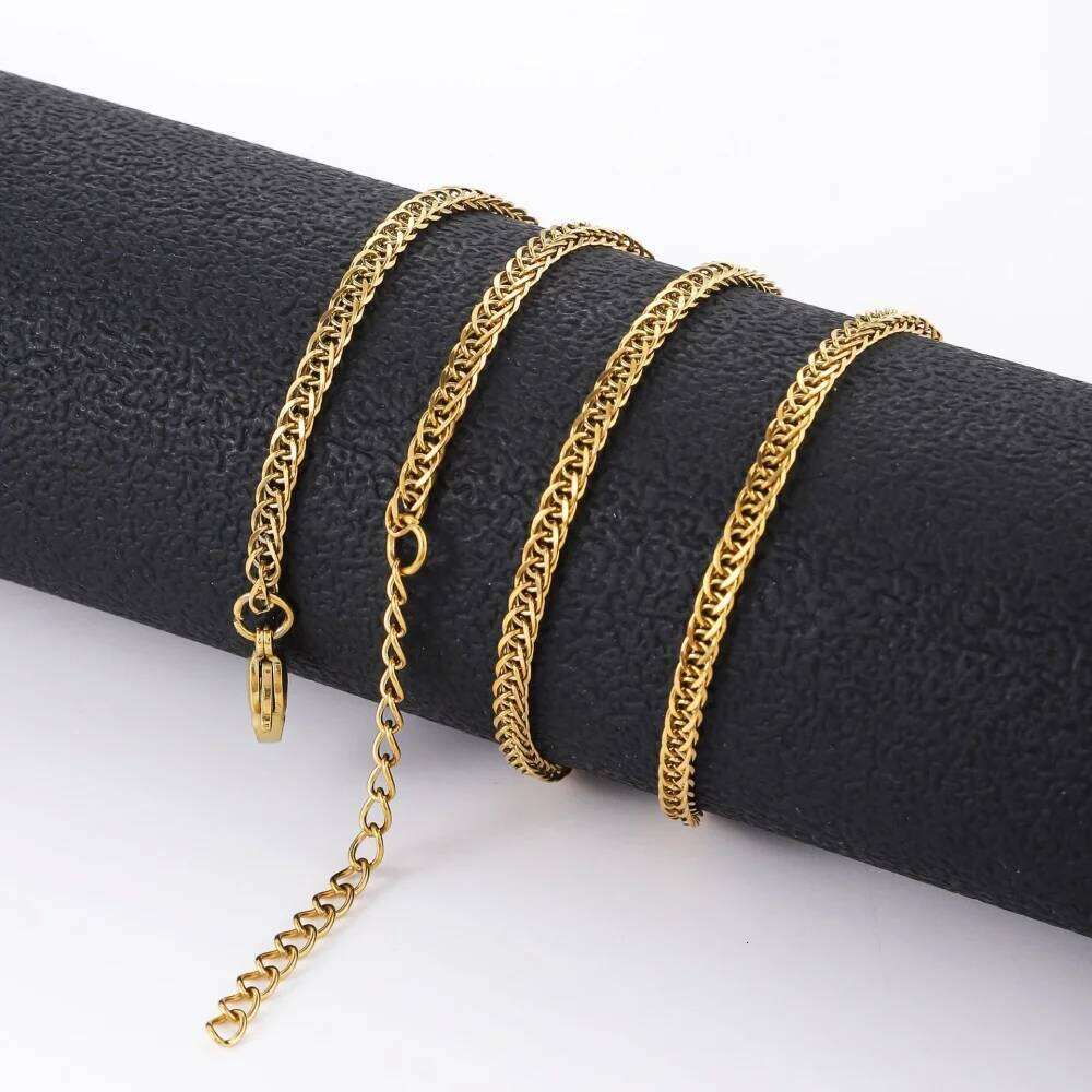 2mm Stainless Chopin Chain Simple Silver Color Men Necklace Fashion Titanium Steel Women's Jewelry Accessories H260312