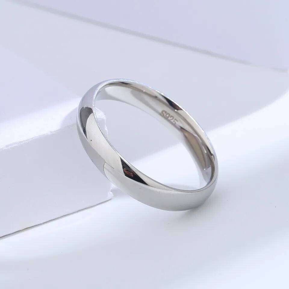 Buyee 925 Sterling Silver Couples Old Styles Simple Ring Finger for Women Men Fashion Classic Wedding Fine Jewelry Circle H260312