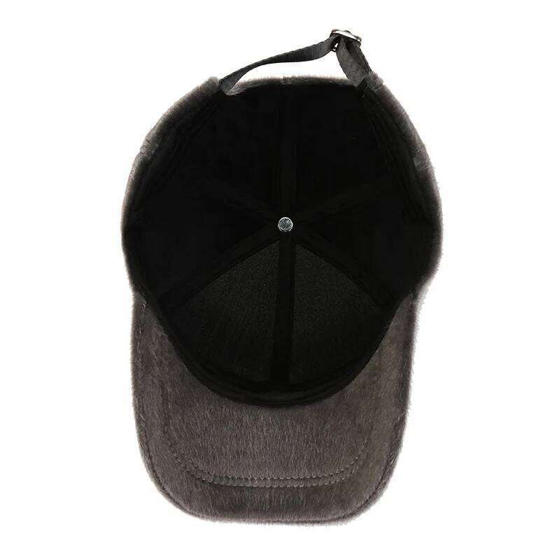FS Gray Purple Warm Plush Winter Baseball Caps For Men Luxury Brand Women Hats Outdoor Windproof Golf Hat Casquettes Hommes 2026 Z260314