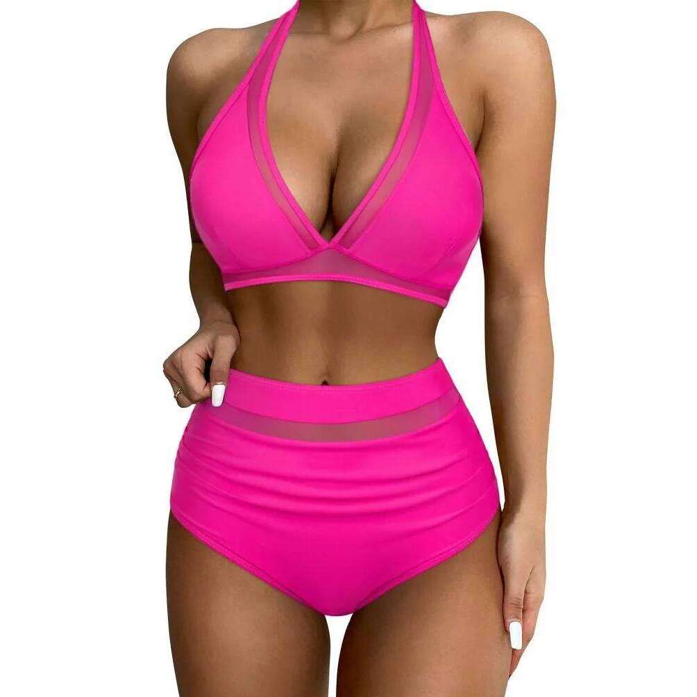 High Waist Bikini Set Sexy Push Up Swimsuit Women Black Beachwear Tummy Control Swimwear Adjustable Bathing Suit Bikinis 2024 Y260303
