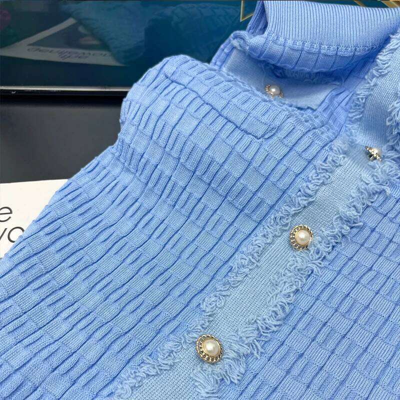 YuooMuoo 2026 New Arrival Women Knitted Long Elegant V-neck Single-breasted Split Sweater Dress Office Lady Vestidos Z260314