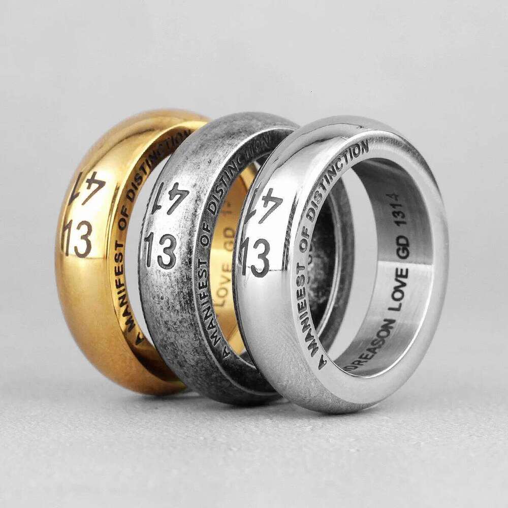 Retro 1314 Couple rs Stainless Steel Men Women Wedding Engagement Rings for Girl Boyfriend Jewelry Creativity Gift Wholesale H260312