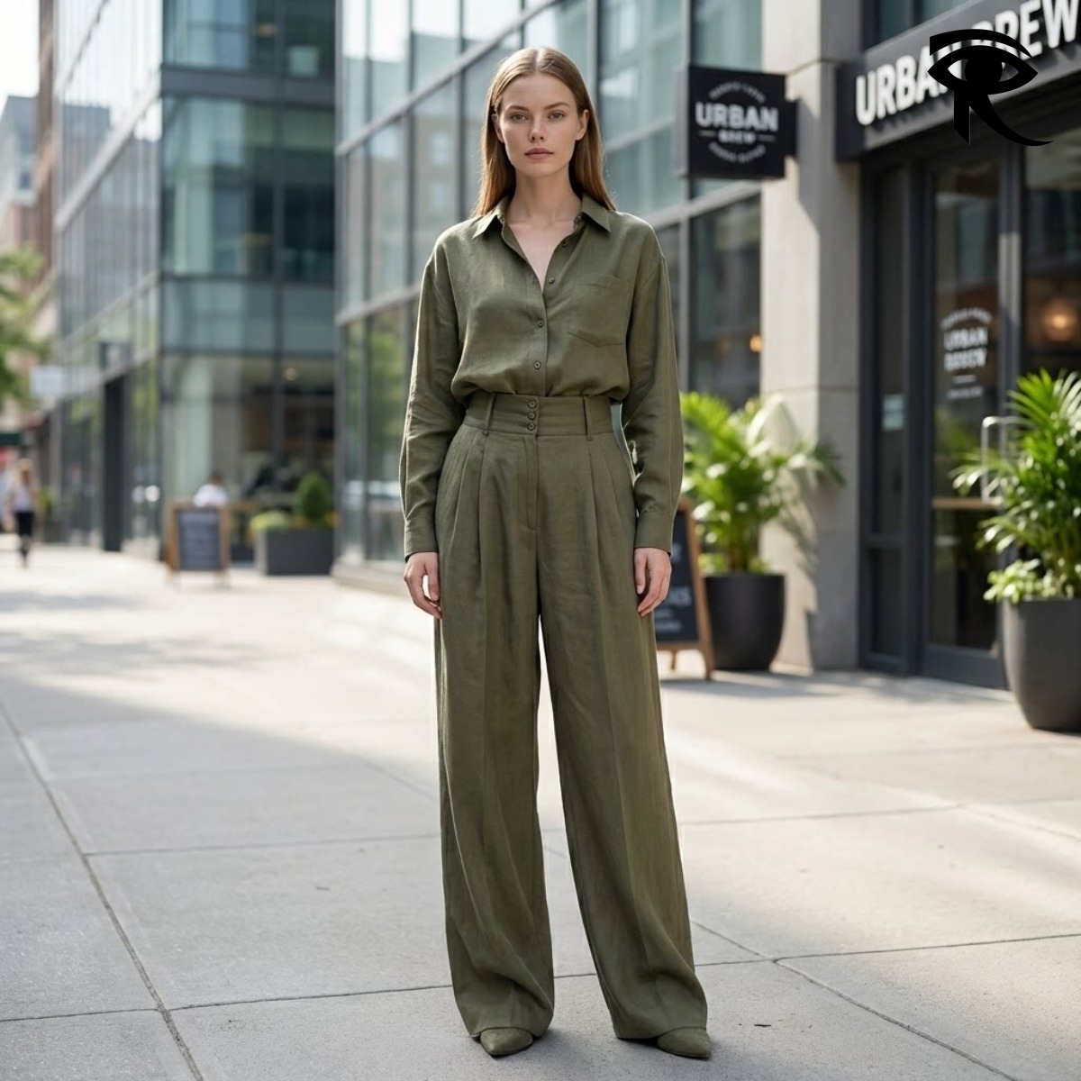 2026 New French Milan Fashion Women's Shirts and Trousers Two-piece Set Cardigan Long-Sleeved Shirt Loose Elegant Retro Women Two Piece Pants Des