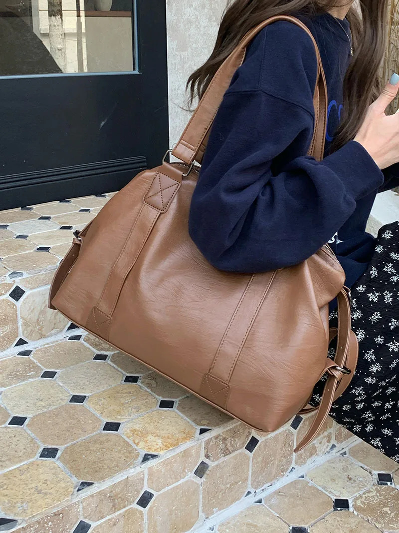 CGCBAG Tote Bag For Women Lage Capacity Travel Cross Bag High Quality PU Leather Handbags Messenger Bag 260303