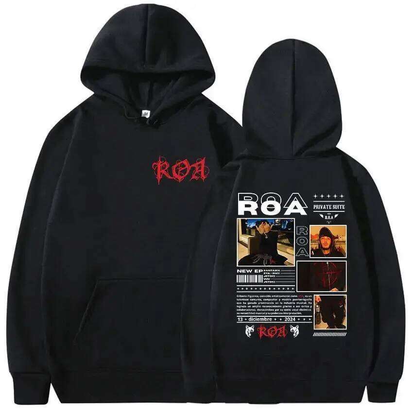Rock Hip Hop Gothic Jersey Sweatshirt Rapero ROA Tour Album Merch Men's Clothing Fashion Retro Hoodie Z260314