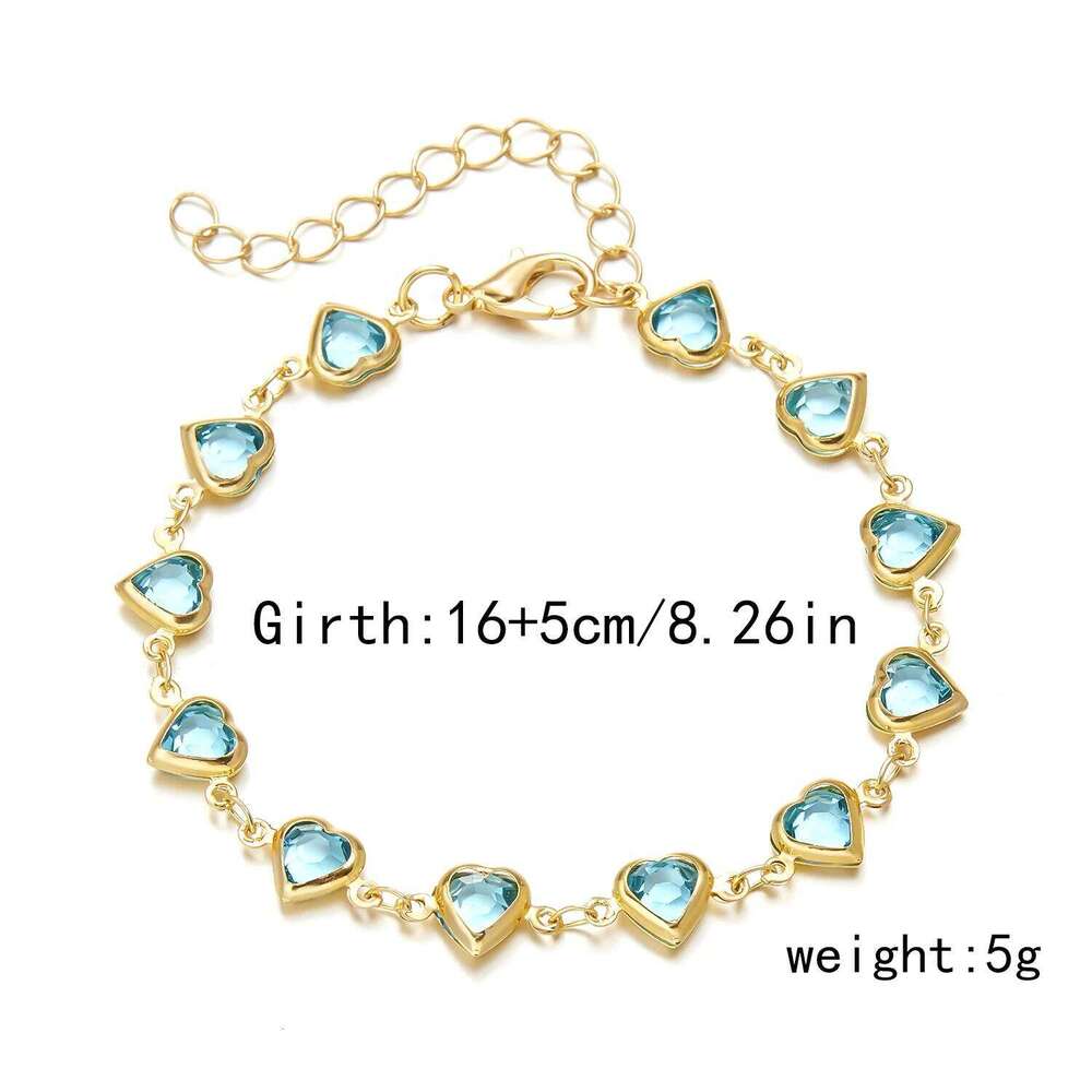 Elegant Colorful Love Heart Link Chain Bracelets For Women Girls New Fashion Butterfly Star Beaded Pendant Bracelet Wristbands Z260313