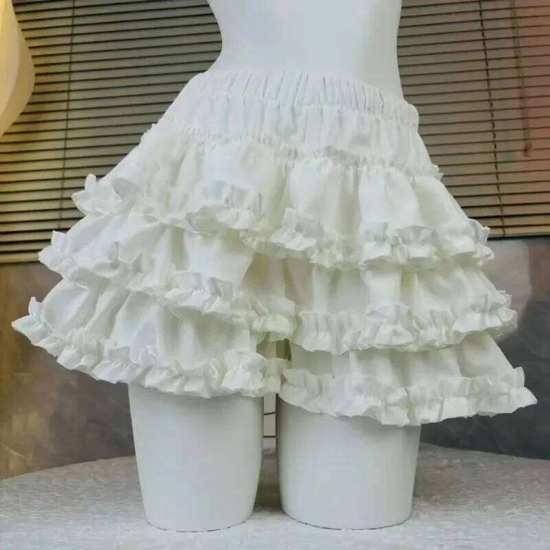 Japanese Kawaii Lolita Style Princess Cake Women Sweet Cute Lace Ruffles Party Mini Skirt Fairy Harajuku Y2k Faldas Mujer Z260314